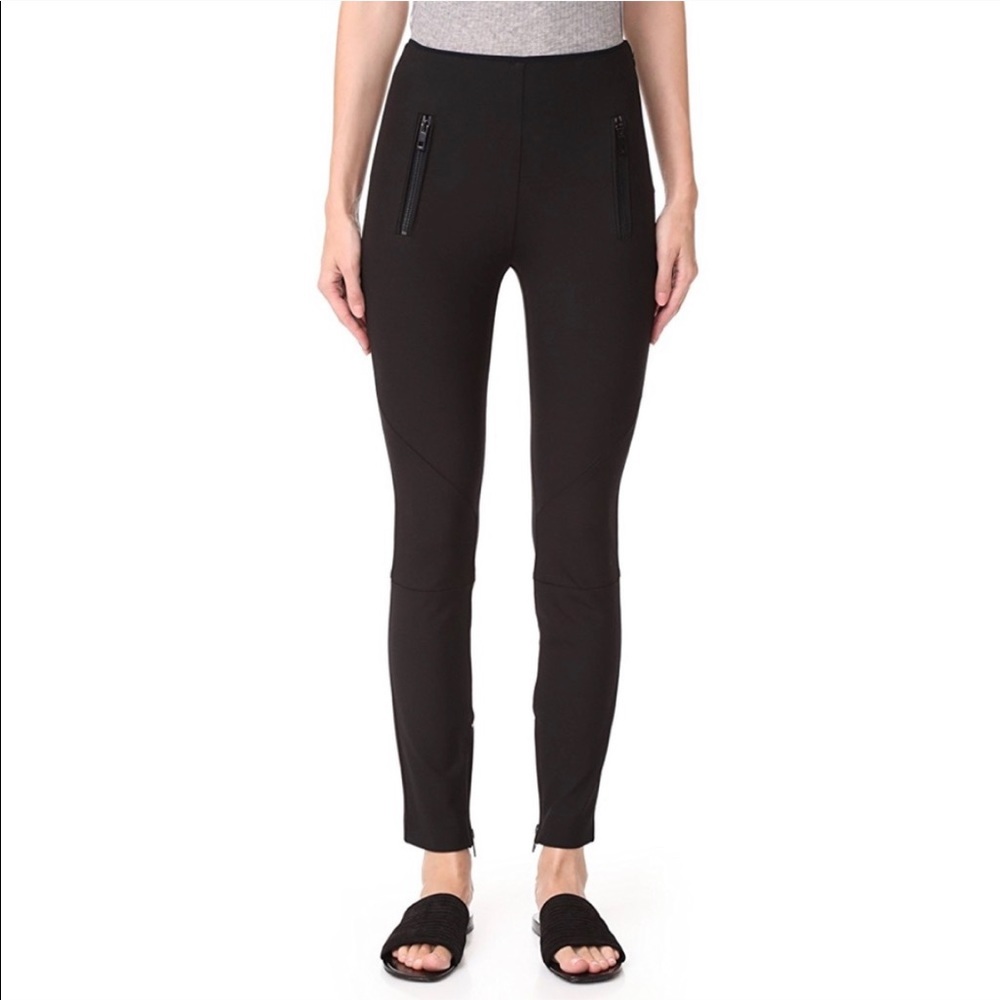 Rag & Bone Collier Black Zipper Skinny Pants 12